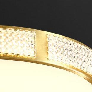 Modern Minimalist Copper Bedroom LED Ceiling Lamp