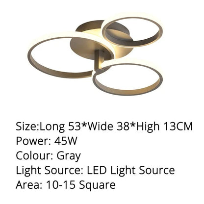 Grey Color Round LED Pendant Lights For Bedroom Home Modern Lamp Fixtures Lustre Plafonnier Dimmable Remote Control Lighting