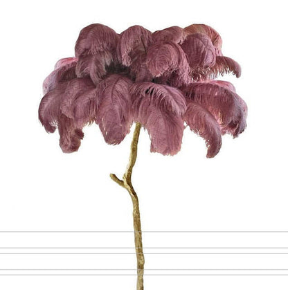 Nordic Ostrich Feather Living Room LED Floor Lamps Living Room Bedroom Modern Interior Lighting Decor Floor Light Standing Lamp