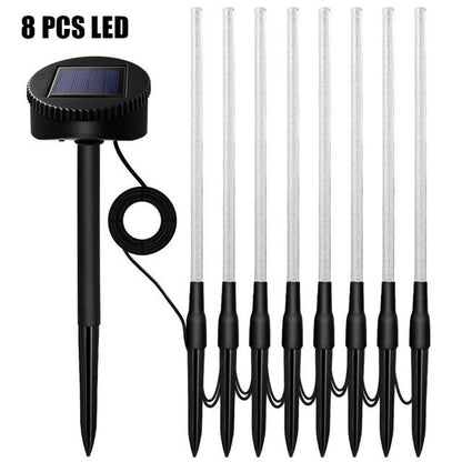 Solar Power Tube Lights Lamps Acrylic Bubble Pathway  Lawn Landscape Decoration Garden Stick Stake Light Lamp Set