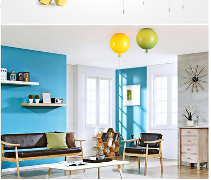Dia 25cm 6 Colors Balloon Acrylic Pendant Light fixture home deco Bedroom Children Room E27 Energy-saving Lamps  Pendant Lamp