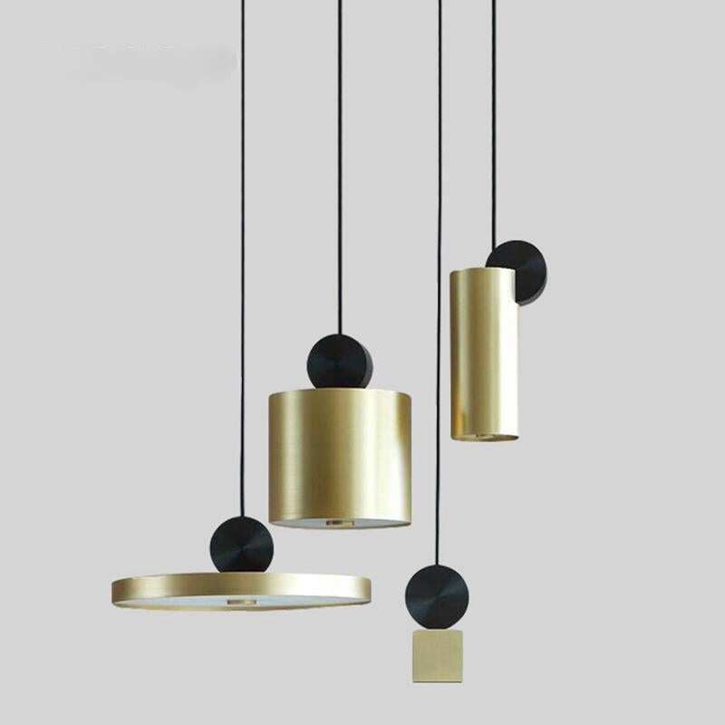 Simple Window Bedside Postmodern Style Ins Designer Restaurant Bar Creative Combination of Geometric Chandeliers