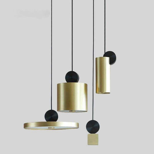 Simple Window Bedside Postmodern Style Ins Designer Restaurant Bar Creative Combination of Geometric Chandeliers