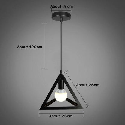 Modern Pendant Light Black Iron Hanging Cage Vintage Led Lamp E27 Industrial Loft Retro Dining Room Restaurant Bar Counter