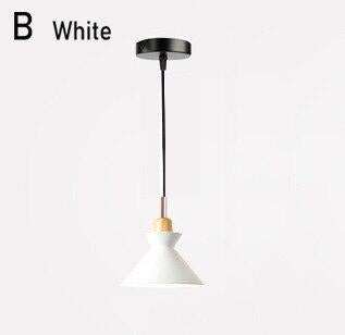 Pendant Lights Nordic Personality Art Creative Macaron Restaurant Living Room Bedroom Office Solid Wood Aluminum Pendant Lamp
