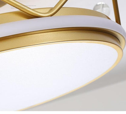 Golden Crown Chandelier Simple Modern Room Lamp