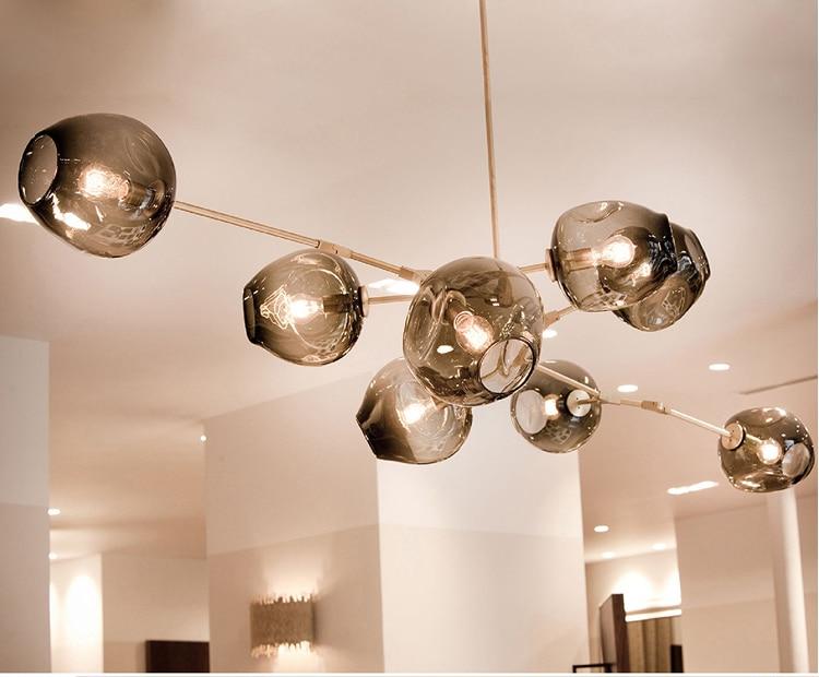 Modern Glass Pendant Light Nordic Dining Room Kitchen Light Designer Hanging Lamps Avize Lustre Lighting
