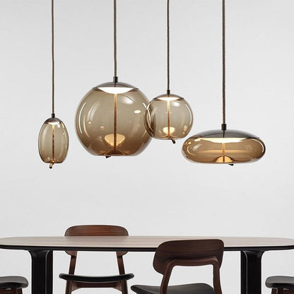 Modern Glass Scandinavian Pendant Lights Nordic Hanglamp Hemp Rope Industrial lamp For LOFT Deco Maison