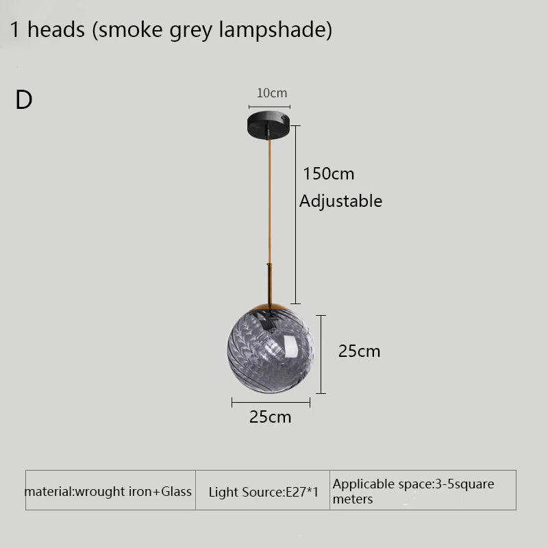 Modern LED Pendant Lights Hotel Living Room Restaurant Lighting Bedroom Light Fixtures Home Decoration Hanging Lamp Glass Lights