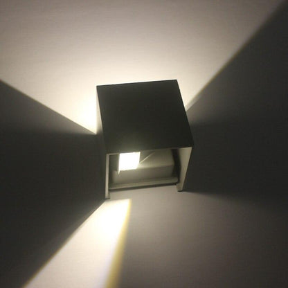 Free Shipping Up And Down Waterproof IP65 Cube LED Wall Lamp Aluminum Adjustable Decoration Wall Mounted  Garden Porch Light
