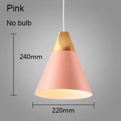 Nordic LED Pendant Lights Dining Room Pendant Lamp Modern Colorful Restaurant Kitchen Coffee Bedroom Loft Hanglamp Wood E27