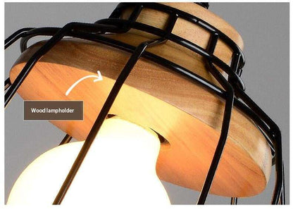 Nordic Vintage Wood Pulley Pendant Light Industrial Lighting Fixtures Retro Hanglamp For Bar Living Room Restuarant