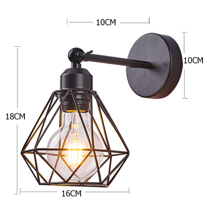 Vintage Industrial Wall Light Shade Ceiling Lamp Retro Loft Wall Sconce Cafe Bar lamp E27