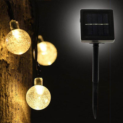 10M 50Led Solar Powered Bulbs Led String Lights for Outdoor Lighting Courtyard Street Garden Led Fairy Lights Christmas Garland