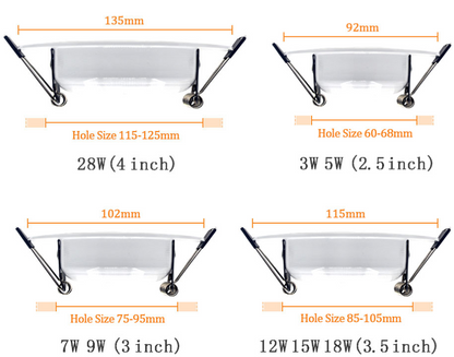 Dimmable Waterproof LED Recessed Downlight 5W 7W 9W 12W 15W LED Spot Light Ceiling Lamp Home Lighting For Bathroom lamp
