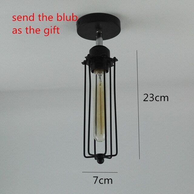 Retro Indoor Lighting Vintage Ceiling Light LED Lights More Kinds Iron Cage Lampshade Warehouse Style Light Fixture