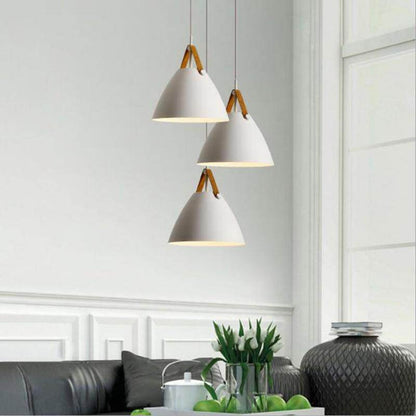Nordic Simple Black White Pendant Light E27 LED Modern Hanging Lamp For Bedroom Living Room Hotel Restaurant Cafe Dining Room