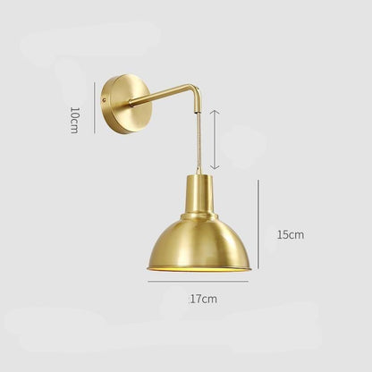 Nordic Copper Bedroom Wall Lamp Creative Modern Minimalist Stair Corridor Porch Living Room Dining Room Personality Copper Wall Lamp