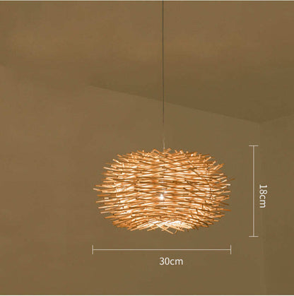 Bamboo Rattan Chandelier Restaurant Homestay Creative Bar Lamp