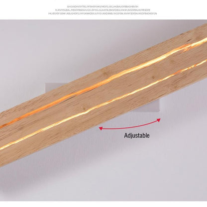Wall Lamp Rotatable Rectangular Solid Wood Wall Lamp