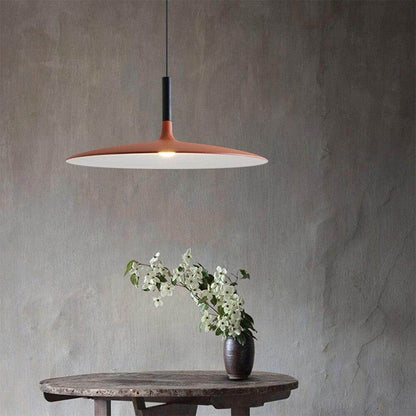 LED Saucer Pendant Lights Hanging Lamp Cement Hanglamp Nordic Retro Living Room Light Fixtures Decorative Lighting