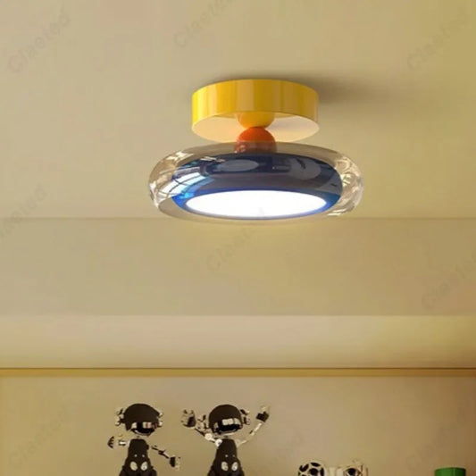 Creative Colorful Ceiling Lamp LED Flush Mount Light for Bedroom Kids Room Corridor Home Fixture