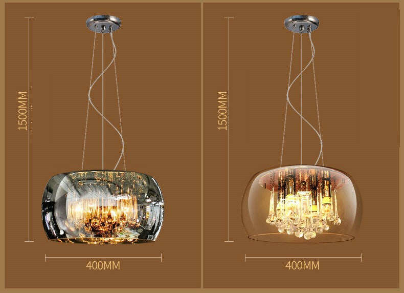 Modern Simple LED Living Room Restaurant Light In The Bedroom Villa Hotel Glass Cover Crystal Chandelier