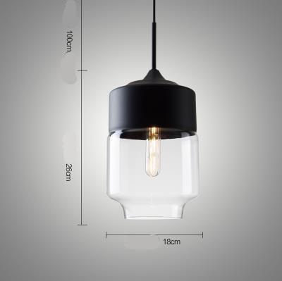 Glass Nordic Modern Pendant Lamp Dinning Room Bar Cafe Loft Vintage Light Hanging Lights Industrial Lighting Fixtures LED
