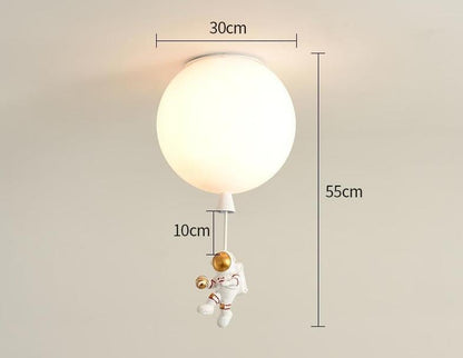 Creative Astronaut Children's Room Lamp Bedroom Ceiling Lamp