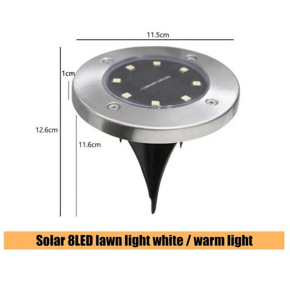 16 LEDs Ground Light Solar Powered Garden Landscape Lawn Lamp Buried Light Outdoor Road Stairs Decking light With light Sensor