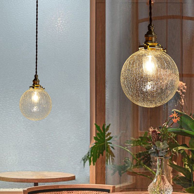 Glass Pendant Light Nordic Dining Room Retro Chandeliers Creative Minimal E27  Transparent Lampshade For Restaurant Lamp Lustre