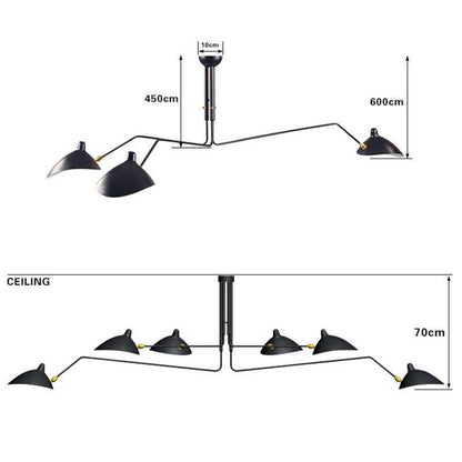 Modern Multi Heads Nordic Retro Pendant Lamps Stores Restaurants Designer Creative Pendant Light For Decoration