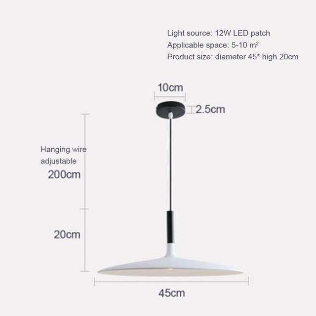 LED Saucer Pendant Lights Hanging Lamp Cement Hanglamp Nordic Retro Living Room Light Fixtures Decorative Lighting