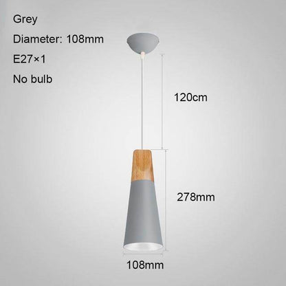 Nordic LED Pendant Lights Dining Room Pendant Lamp Modern Colorful Restaurant Kitchen Coffee Bedroom Loft Hanglamp Wood E27