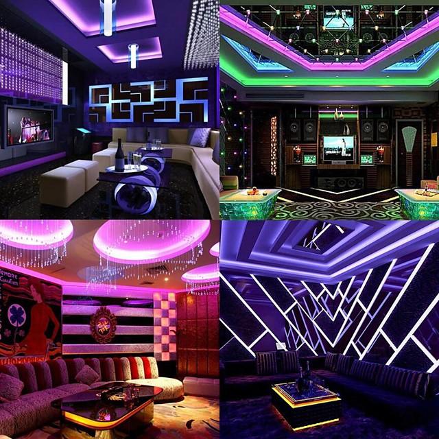 10M(2x5M) Waterproof Flexible LED Strip Lights RGB Tiktok Lights 2835 600LEDs 8mm 44Keys IR Remote Controller
