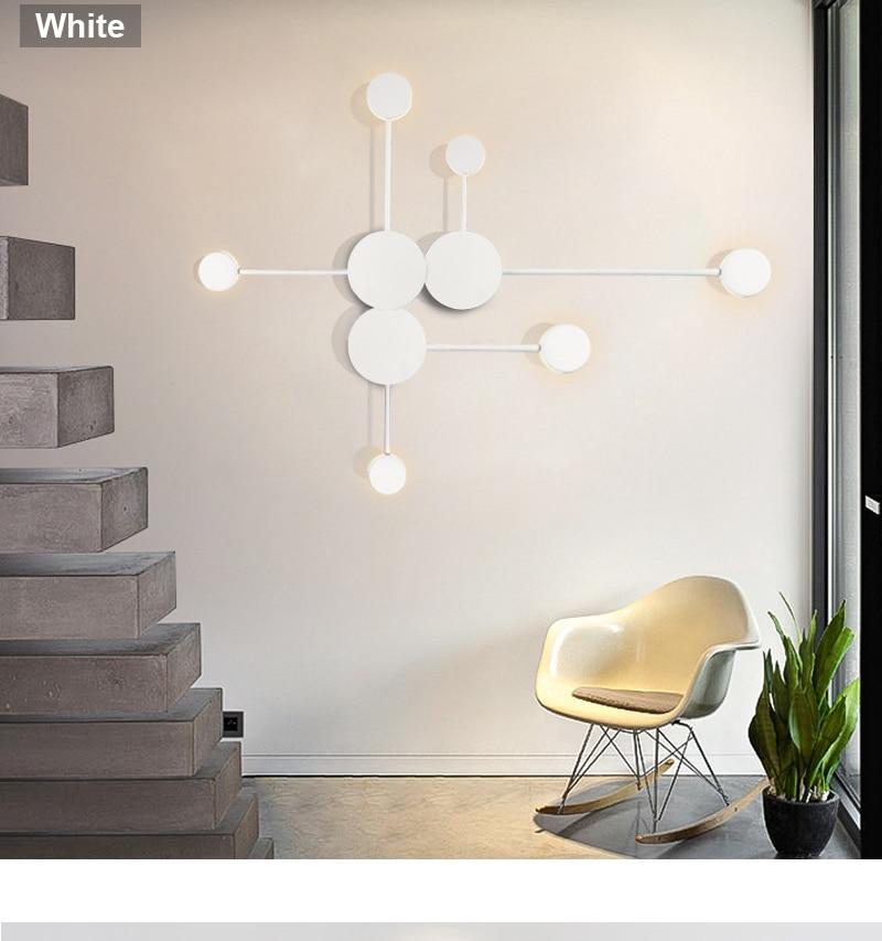 Postmodern wall lamp simple led living room wall lamp bedroom bedside creative aisle hotel exhibition hall corridor lighting