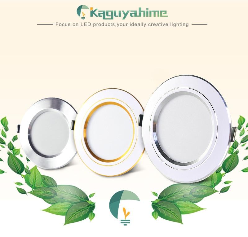 4pcs LED Spotlight 3W 5W 9W 12W 15W 18W LED Lamp AC Silver White Ultra Thin Indoor Round Recessed LED Spot Lighting