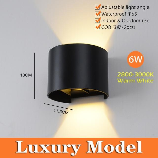 Adjustable 6W LED Wall Lamp IP65 Waterproof Indoor & Outdoor Aluminum Wall Light Surface Mounted Cube LED Garden Porch Light