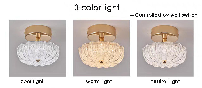 Modern Crystal sand acrylic LED Ceiling Light Small Pendant Lamp for Doorway Corridor Balcony Home decoratio