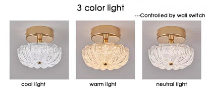 Modern Crystal sand acrylic LED Ceiling Light Small Pendant Lamp for Doorway Corridor Balcony Home decoratio