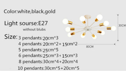 Fashion Modern Lamps LED Ceiling Lights Indoor Lighting Gold Electropla Living Dining Room Bedroom Bar Shop Light Fixture
