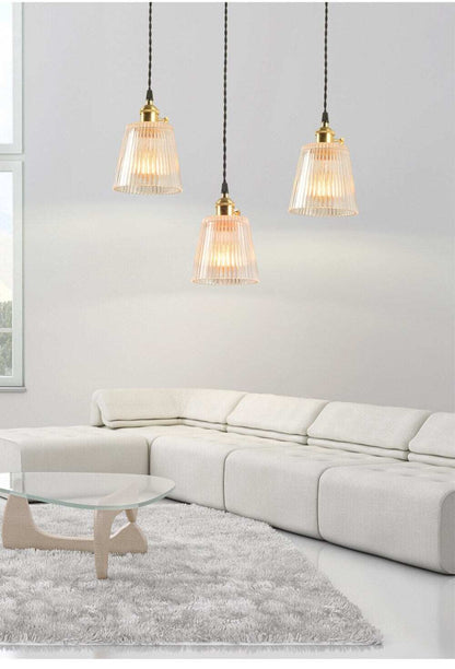 LED Brass Glass Pendant Lights E27 125mm Hanging Lamps Minimalist Personality Restaurant Bar Terrace Cafe Decorative Luminair