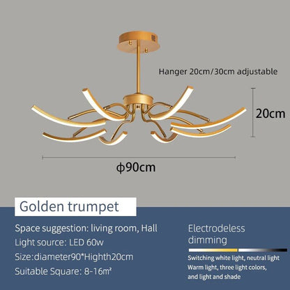 MDWELL Matte Black/White Finished Modern Led Ceiling Lights for living room bedroom study room Adjustable New Led Ceiling Lamp