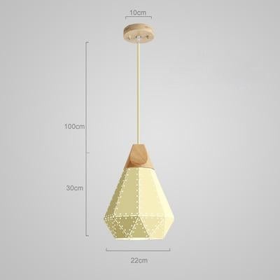 Modern minimalist design pendant lamp Nordic creative colorful led lamp home lighting bar restaurant iron solid wood lamp living