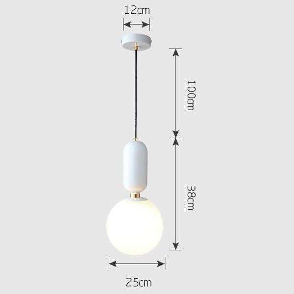 Nordic LED Pendant Lights Frosted Glass Industrial Handin Pendant Lamp Modern Bedroom Hanglamp Living Room Suspension Luminaire