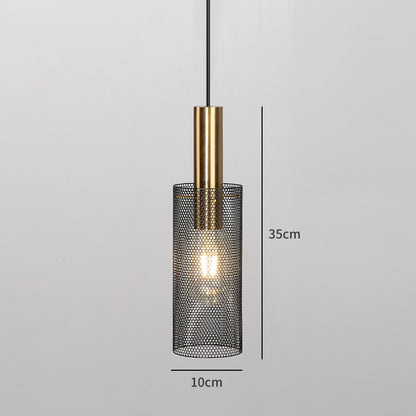 Islands Lighting Black White Pendant Lights Bedside Lamp Nordic Mesh Lampshade Pendant Lights Indoor Lighting Home Decor Kitchen