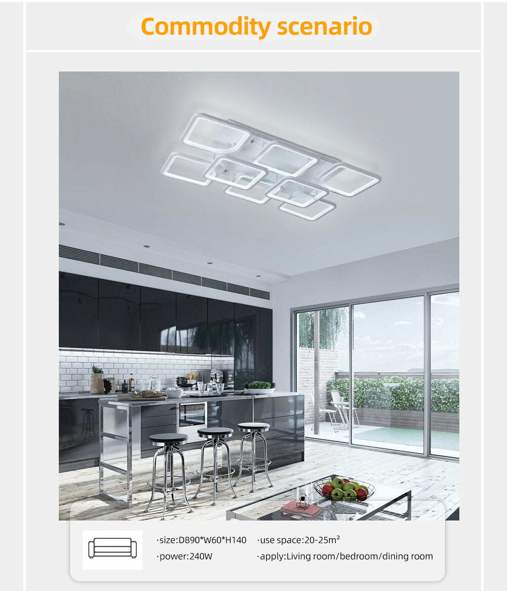 Modern LED Ceiling Lights Dimmable Lamp With APP Remote Control For Living Room Bedroom Home Decorative Fixture