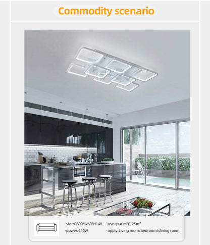 Modern LED Ceiling Lights Dimmable Lamp With APP Remote Control For Living Room Bedroom Home Decorative Fixture
