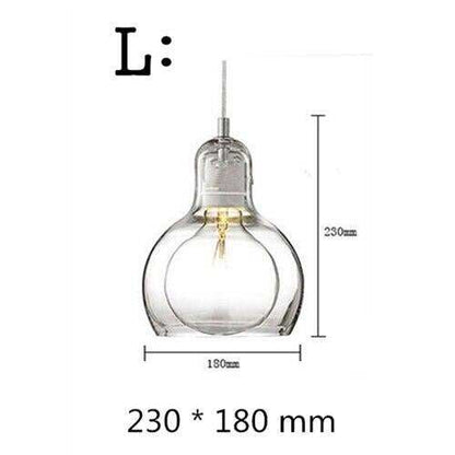 Modern Loft Cord Pendant Lights Clear Glass Lampshade Celling Lights With E27 Retro Edison Bulb Indoor Lighting Home Decor