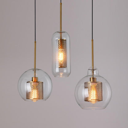 Loft Modern Pendant Light Glass Ball Hanging Lamp Kitchen Light Fixture Dining Hanglamp  Living Room Luminaire